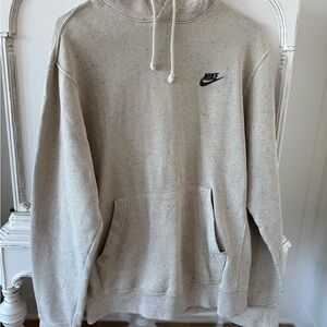 Nike Men's Speckled Beige Hoodie